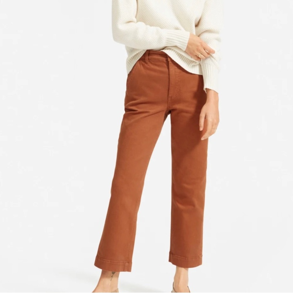 Everlane Colombo Sri Lanka high rise jean in rust, size 4. Never worn